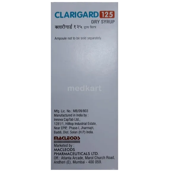 clarigard 125mg syrup 30 ml